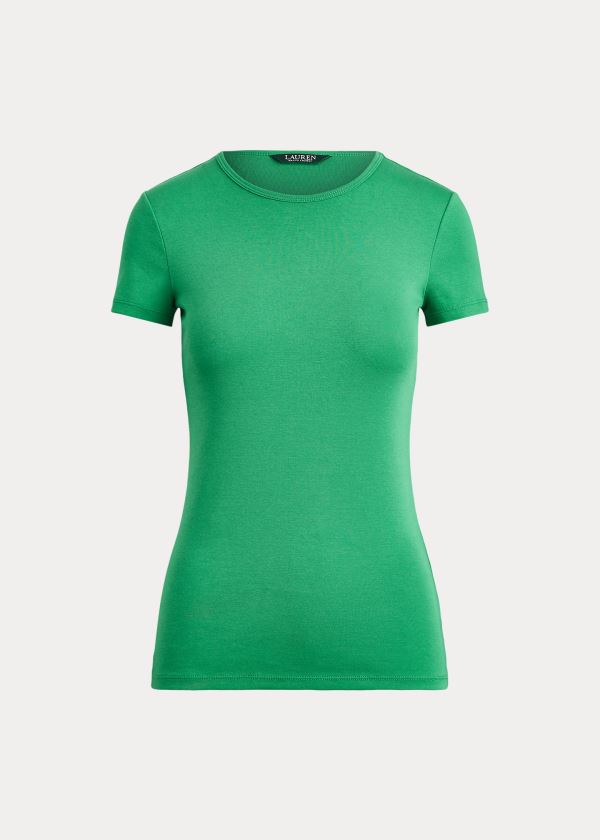 Women's Ralph Lauren Cotton-Blend T Shirts | 697543QDS